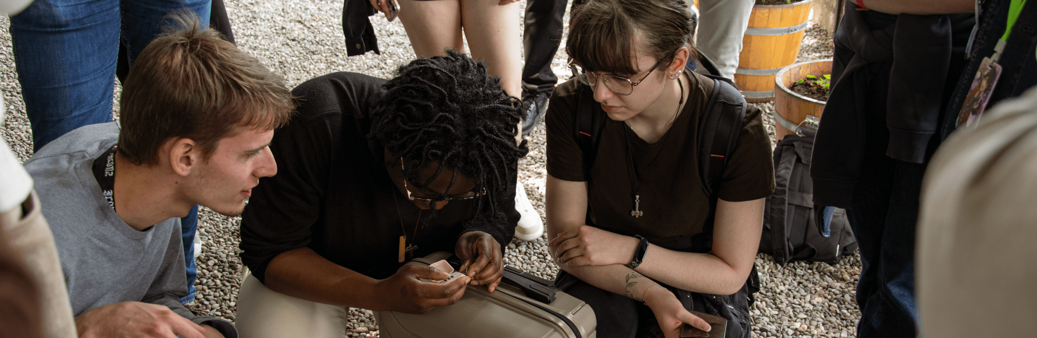 Studierende bei der Eucor Schnitzeljagd