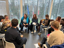 Students at a workshop at the Lieu d'Europe in Strasbourg