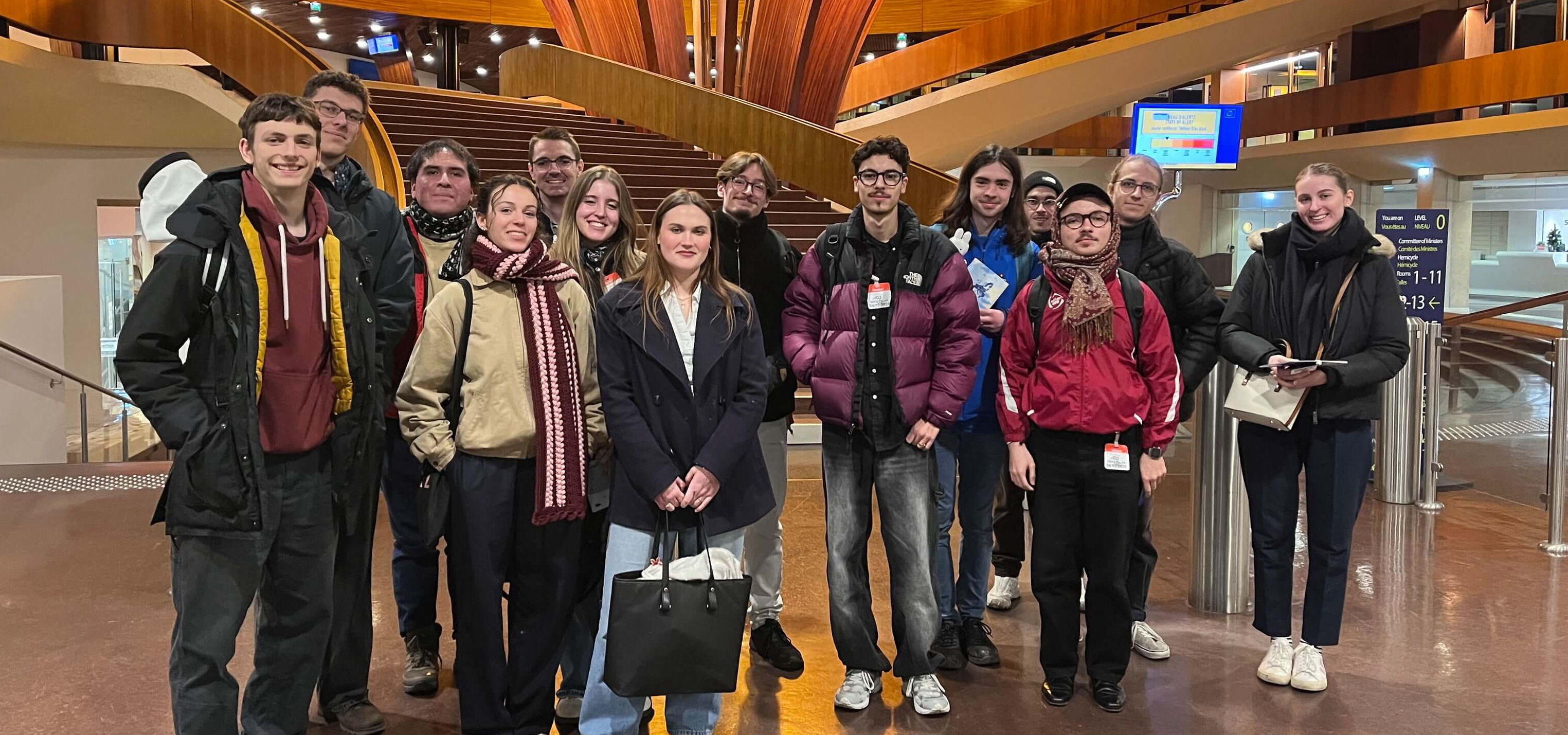 Students visit the Palais de l'Europe in Strasbourg