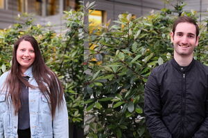 Marie Georgiadis et Timon Bischofberger, des étudiants du programme de master Eucor