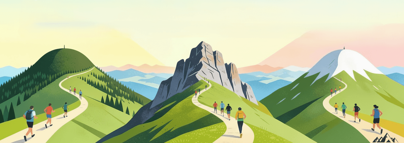 Les trois sommets : Grand Ballon en France, Belchenfluh en Suisse et Belchen en Allemagne.