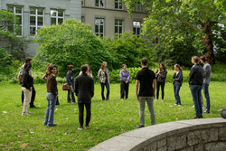 Studierende bei der Eucor Schnitzeljagd