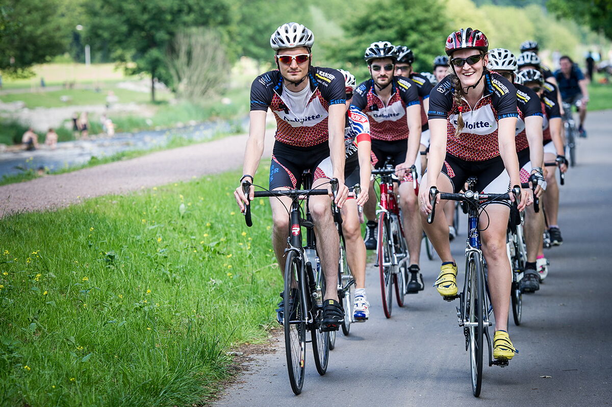 Cyclists on the Tour Eucor