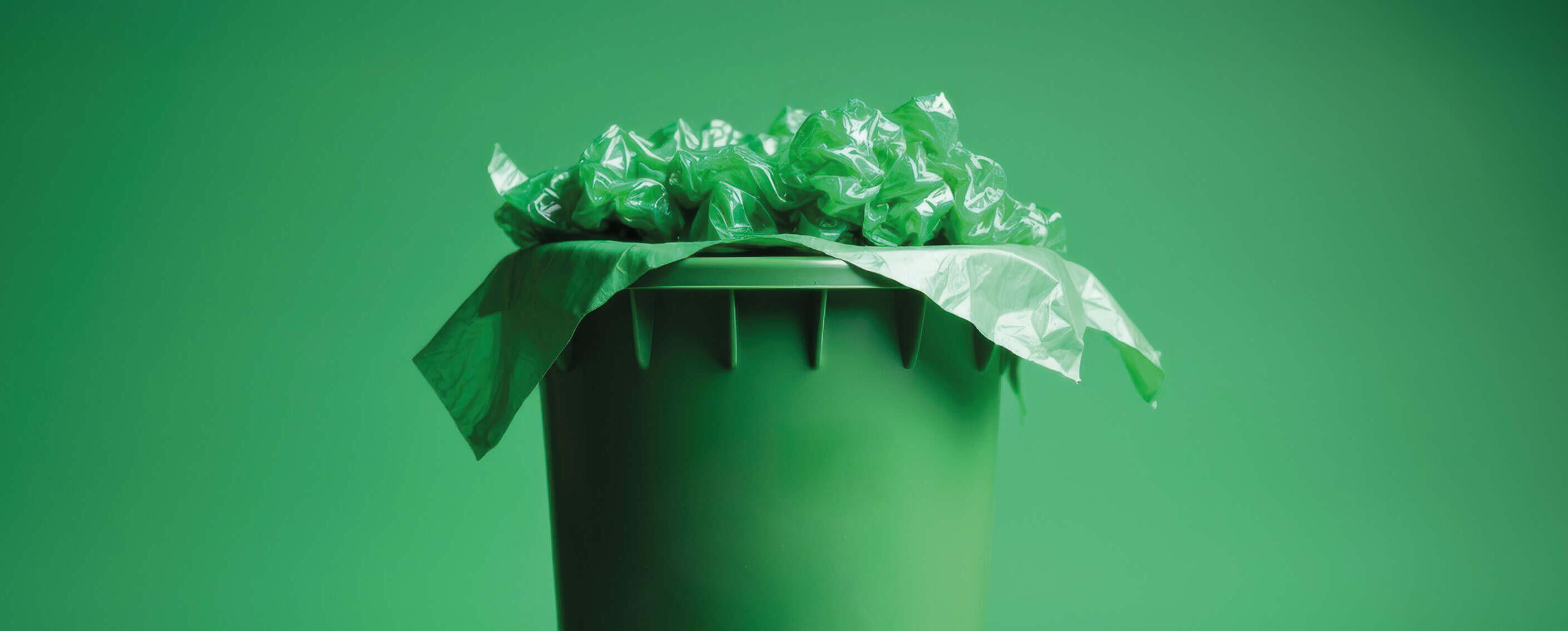 Grüne Mülltonne als Zeichen für Kreislaufwirtschaft. Eucor Veranstaltung