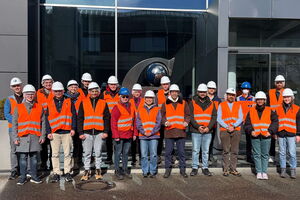 Photo de groupe excursion Académie de printemps sur la durabilité du KIT, Eucor