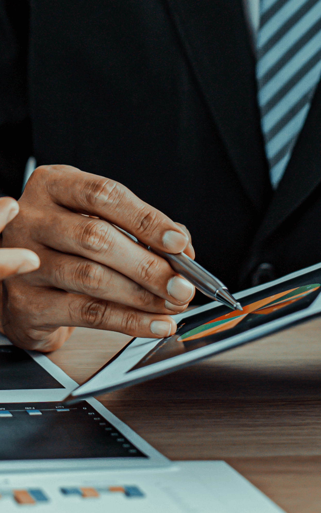 Further funding programmes Two people look at financial overviews